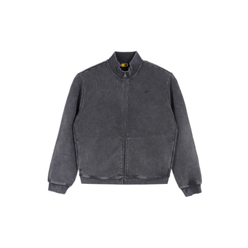 Serious Player Only Zip Up Crewneck Sweatshirt Washed Black