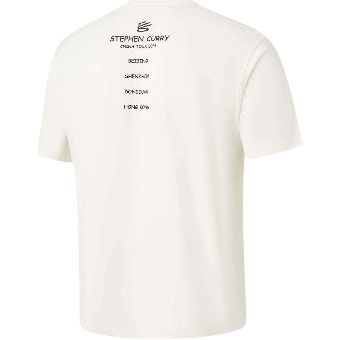 Li Ning Curry China Collection T Shirts Men's Ivory Beijing Crew Neck Moderate