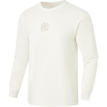 Li Ning Curry China Collection T Shirts Men's Ivory Crew Neck Moderate